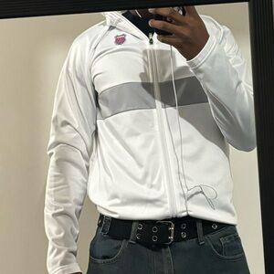White and Gray Men's k-swiss Jacket